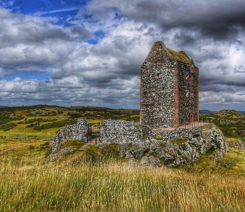 Smailholm Tower, Scottish Borders - a stark, single peel tower, about as complete and unaltered as the type survives anywhere.